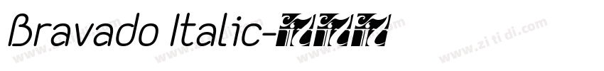 Bravado Italic字体转换